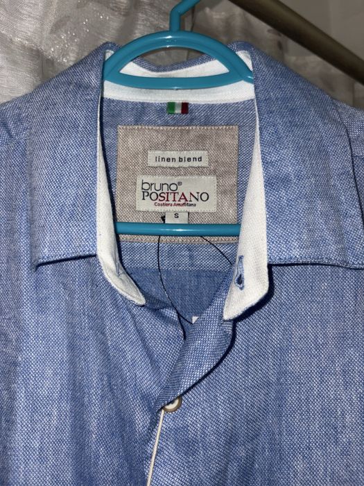 Cămașă de in Bruno Positano – French Blue
