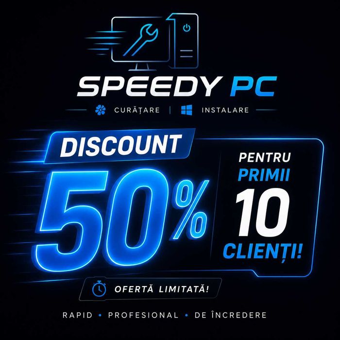 Servicii curatare PC + Instalare windows DISCOUNT 50%