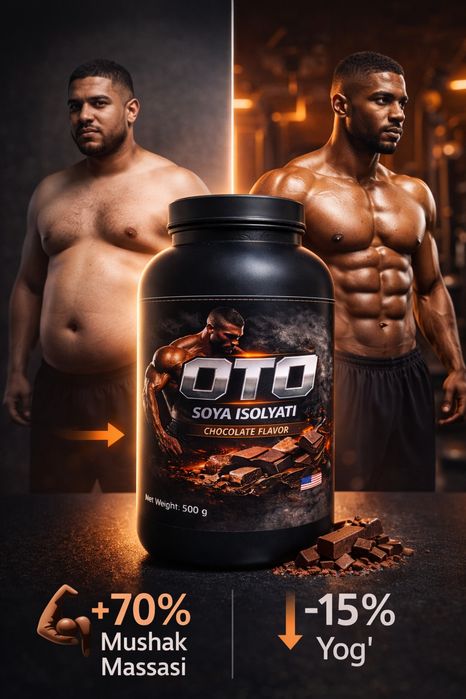 Soya isolyati 90% protein. Shokolad tamli