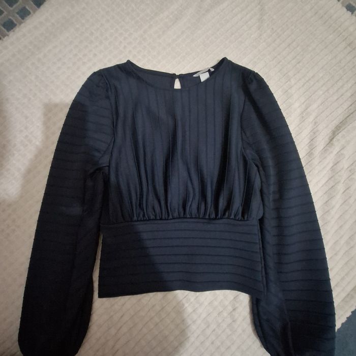 Bluza bleumarin eleganta