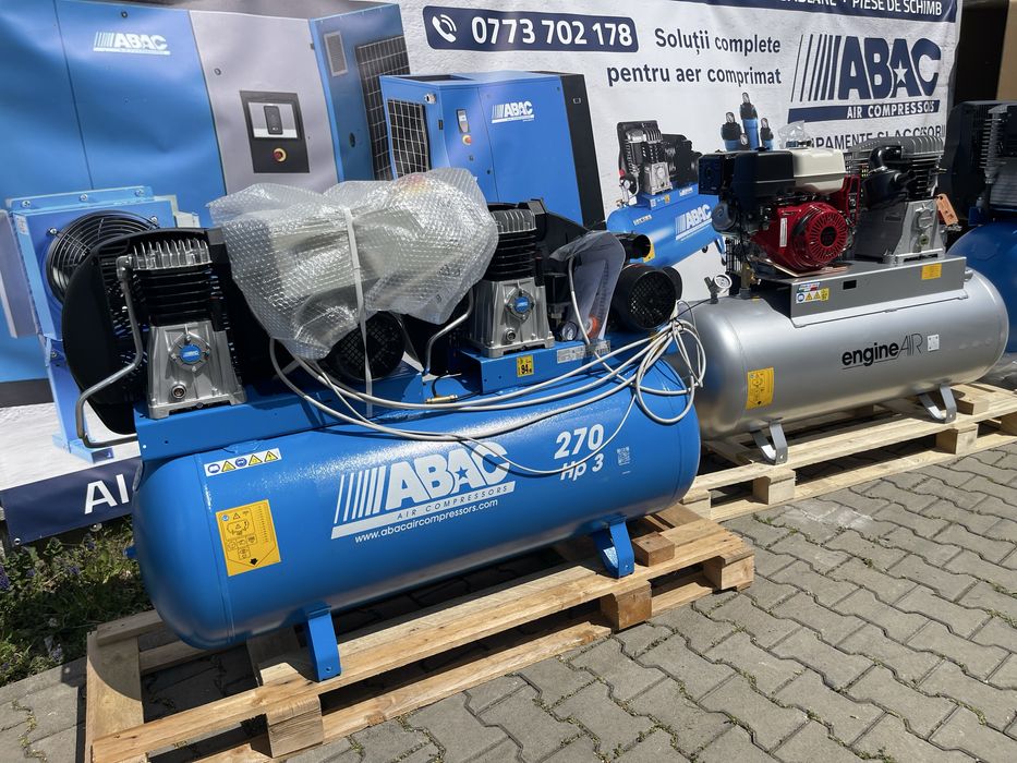 Compresoare Aer Profesionale TANDEM 2x2,2kw-270l / 2x5,5kw-500l ABAC