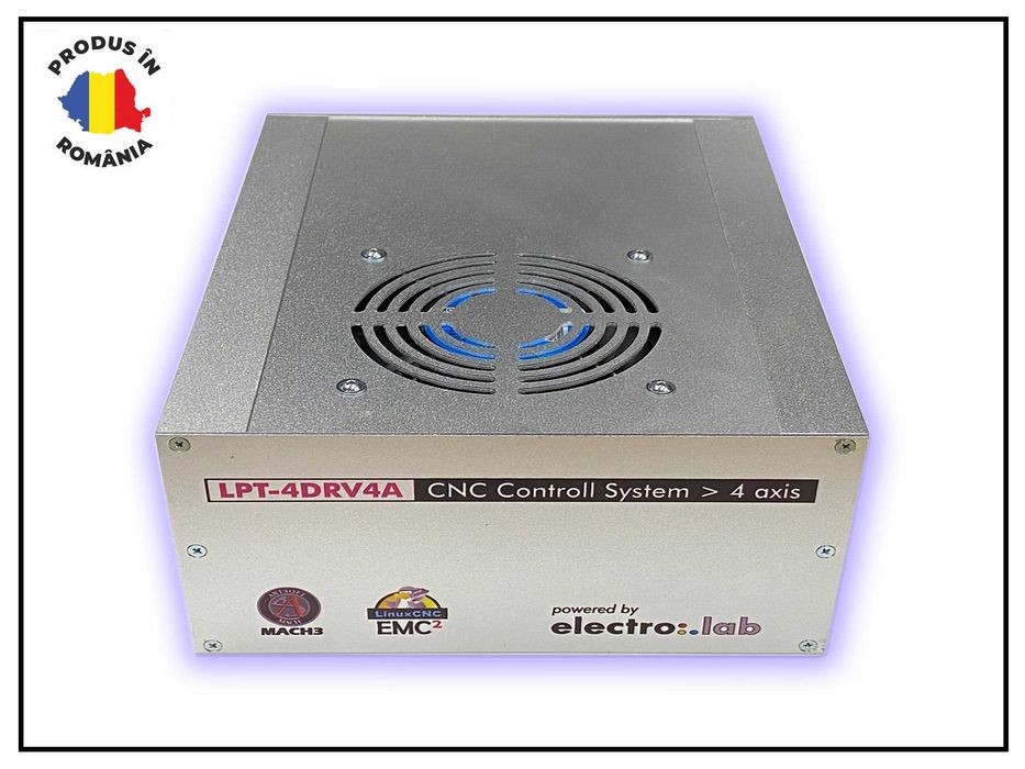 Cutie comanda CNC - controller CNC in 4 axe (interfata & 4 drivere 4A)