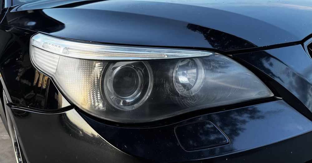 Оригинални фарове с лупи и ксенон dynamic drive от BMW/бмв -  Е60/Е61    5-та серия
