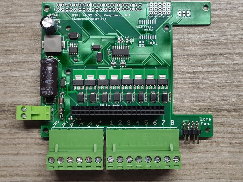Cablaj PCB Open Sprinkler cu Raspberry Pi
