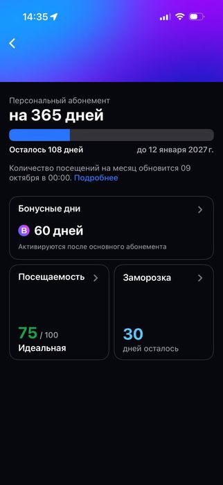 Продаю Абонемент 1 фит