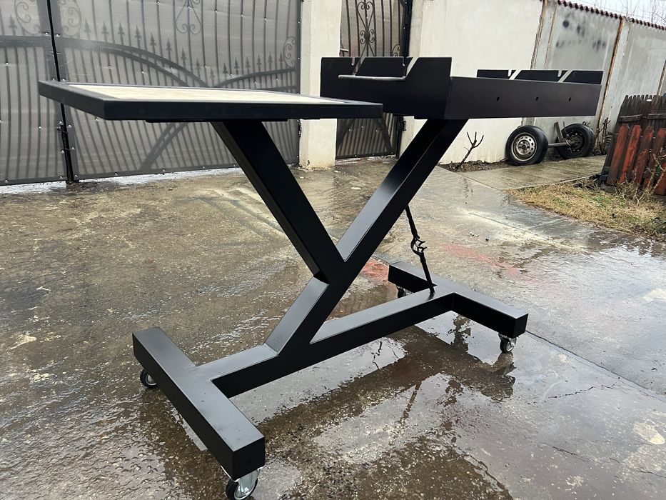 Gratar Metalic Din Tabla De 5mm si picior metalic din teava de 80/80