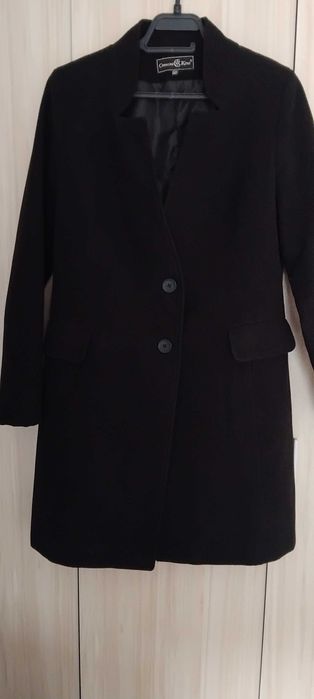 Дамско вълнено палто- черно