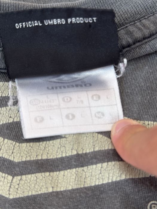 Tricou Vintage Umbro Gri Boxy 00s 90s Y2K