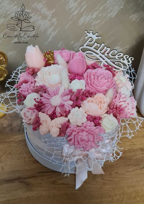 Букет от соеви свещи