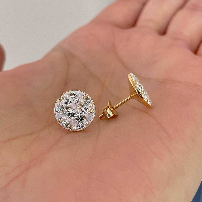 Дамски Сребърни Обеци с Перли и Кристали Swarovski/Перфектният Подарък