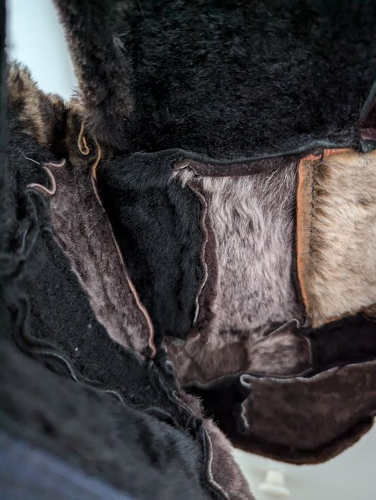 Vesta copii blana,  piele naturala, 1-2 ani, 86-92-98