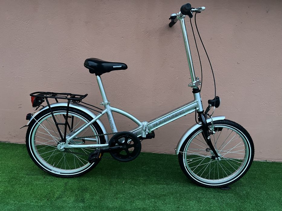 Като Нов Сгъваем Алуминиев Велосипед  20цола 3ск.Вътрешни