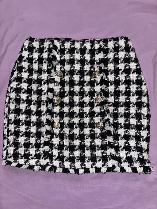 Юбка черно белая