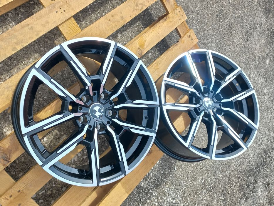18"Bmw 5x120 8.5j et30 E46 E90 E91 E91 F10 F30 F11 F13 F01 X1 X3 X5 4x4 Xdrive Black polish Чисто Нови