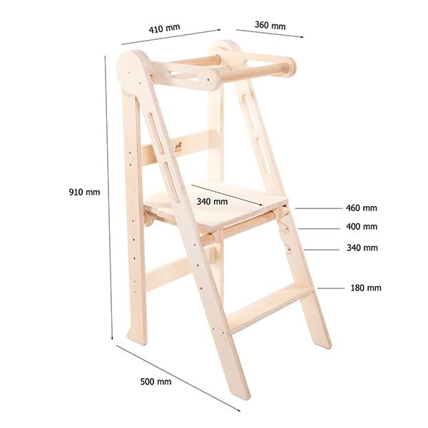 Регулируема Сгъваема Помощна Кула Монтесори MOOOD