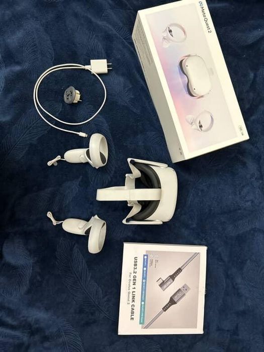 Oculus quest 2 128gb, BOBOVR M2 Pro Battery Strap, AMVR VR link cable