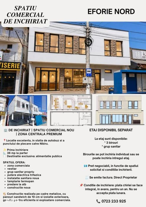 Spatiu comercial de inchiriat in centru Eforie Nord