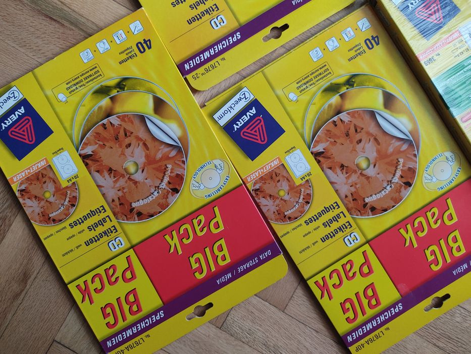 Етикети за CD, заготовки за визитни картички, фотохартия