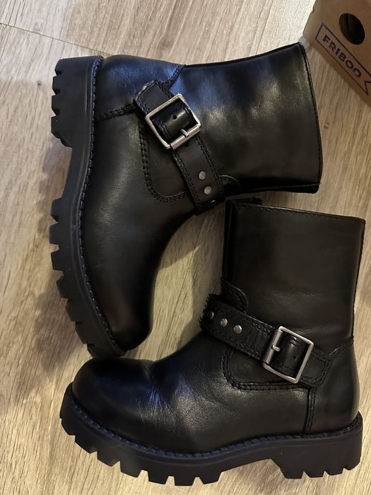 Детски кожени черни боти -26 номер