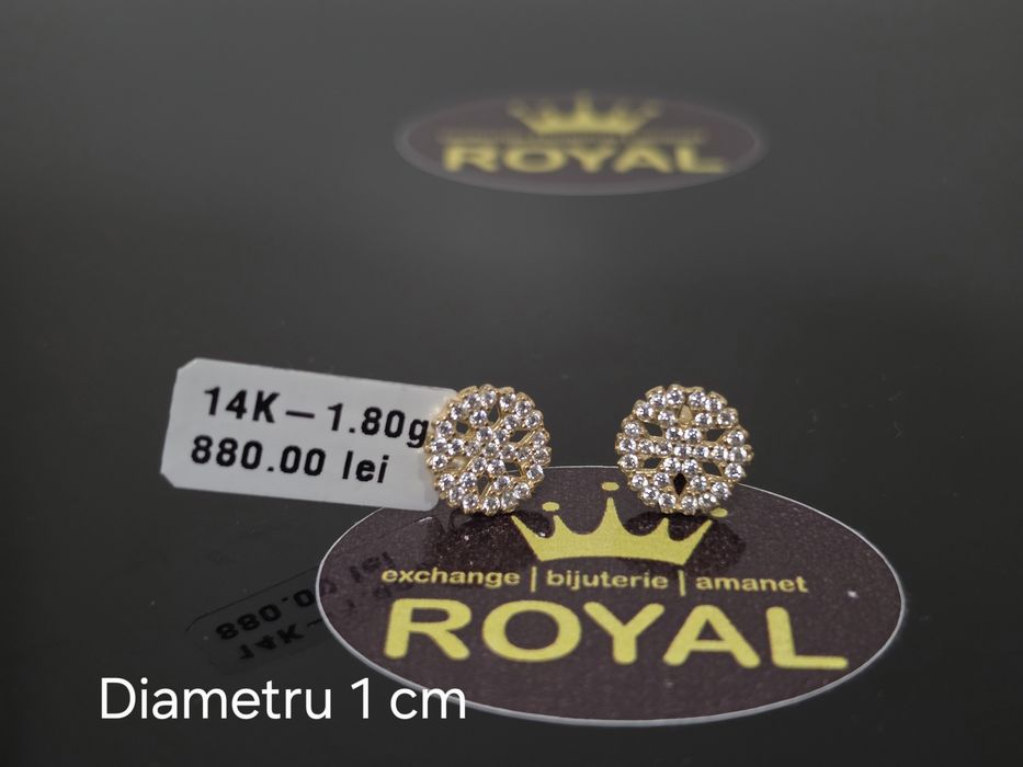 Bijiteria Royal: Cercei aur 14k/1.80 gr