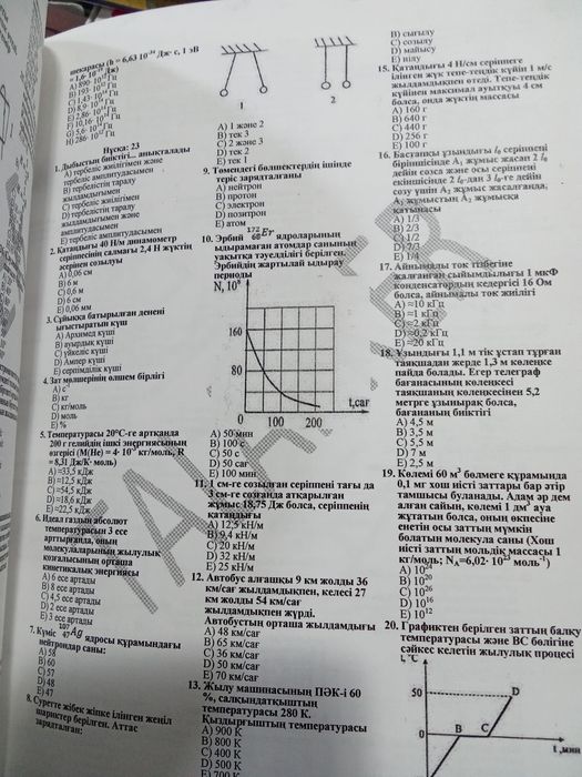 Физика тест убт ент 500тг