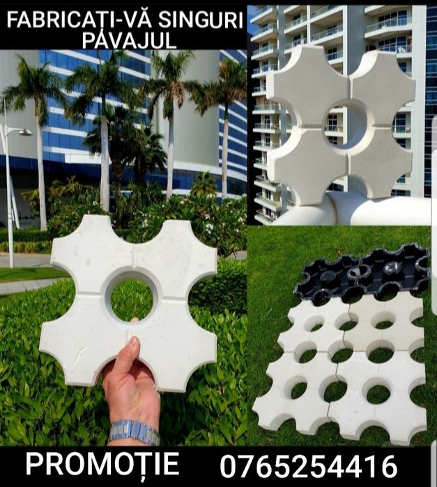 Faceti singuri pavaj ul alei gradina beton matrite pavele dale scule constructi  montaj meserias unelte piese accesori tipare piele molde amenajari