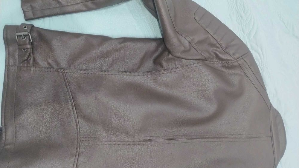 Кожено кафяво мъжко яке М НОВО