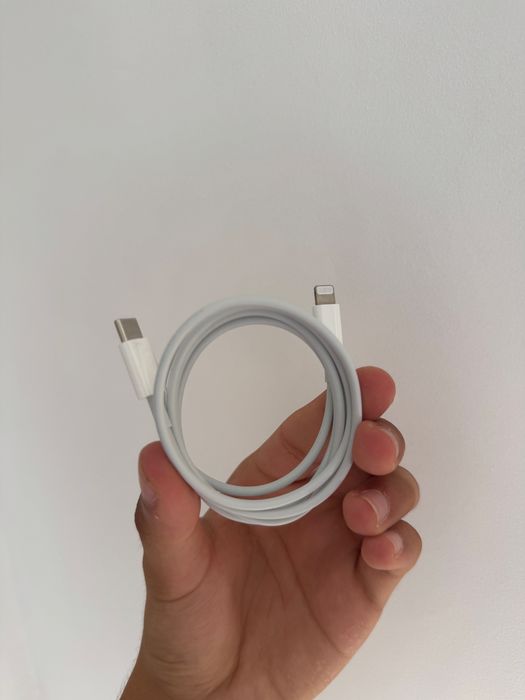 Cablu date original APPLE, USB-C - Lightning, 1m, alb