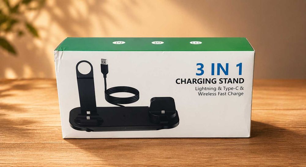 Зарядка 3в1 для iPhone Watch AirPods без проводов