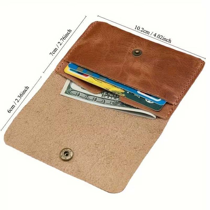 Мек ръчно изработен портфейл от естествена телешка кожа