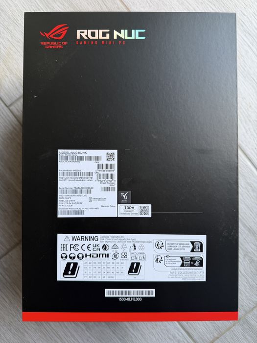 Asus NUC 15 ROG, 2025, U9-275HX/RTX5070Ti 12gb/32ddr5/1TB - sigilat