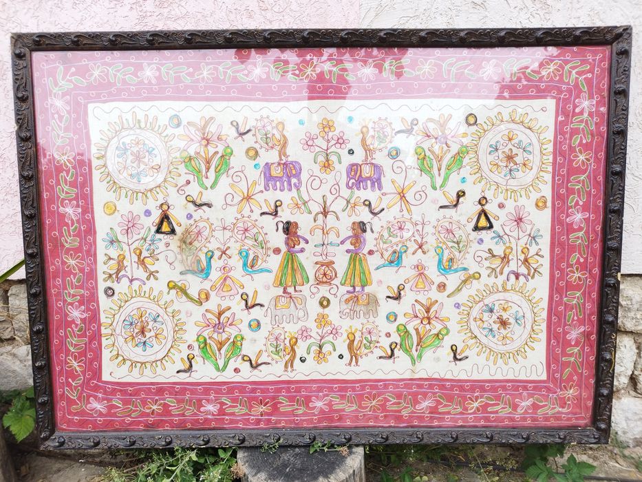 Огромна антикварна бродерия, ръчна изработка