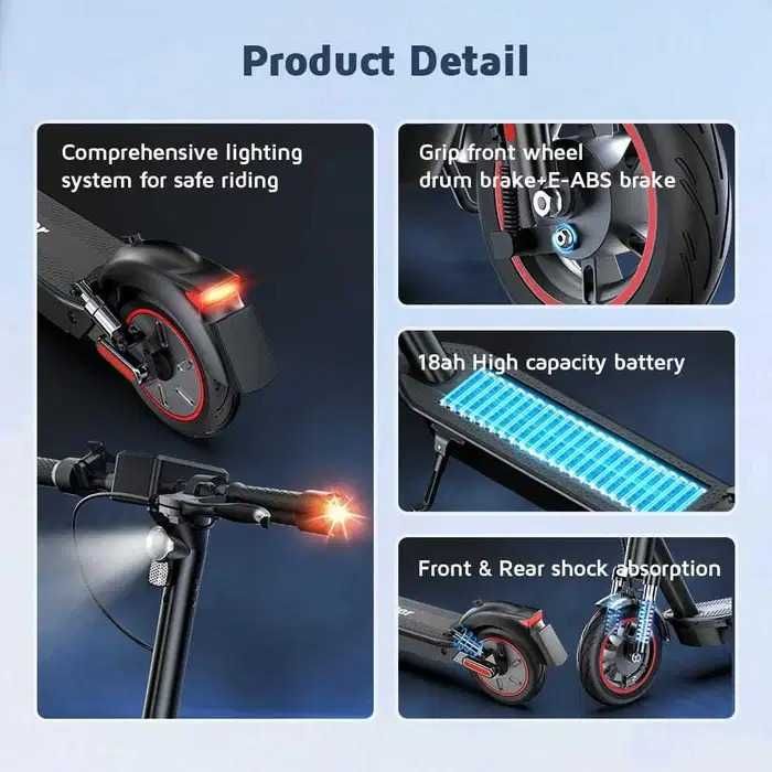 Trotineta electrica 750W, autonomie 80 KM , 4 Suspensii + Accesorii