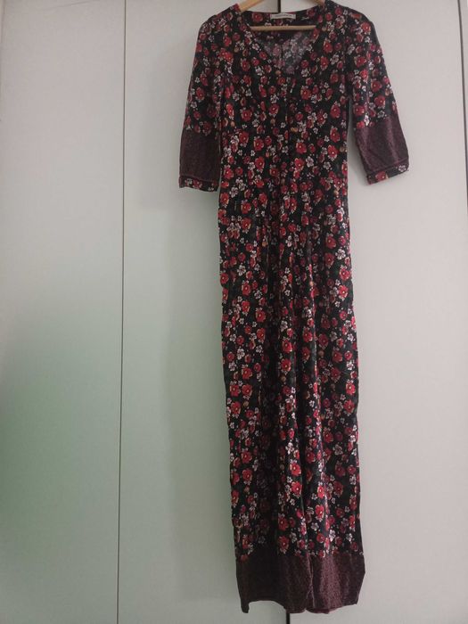 Salopetă lungă elegantă cu flori M