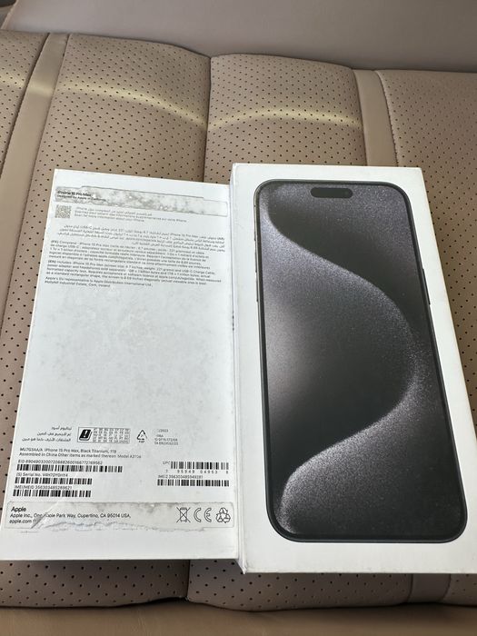 Iphone 15 pro max 1 trb black titanium черный