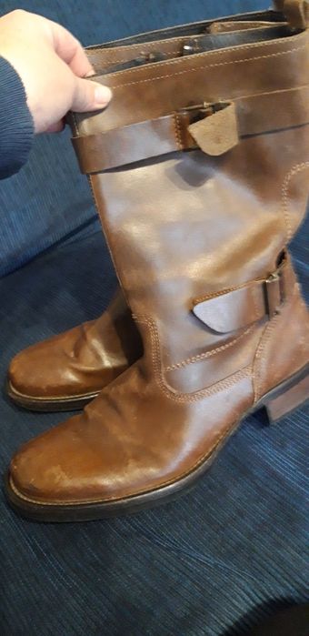 Cizme din piele maro