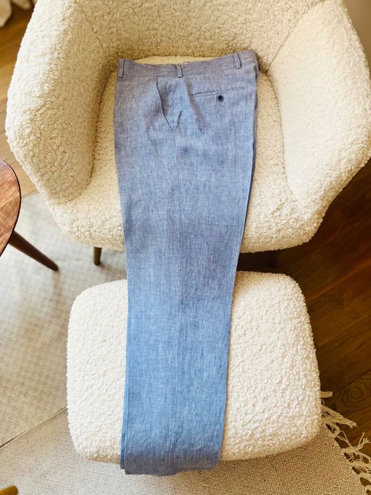 Мъжки син ленен панталон от Мейсис Ню Йорк