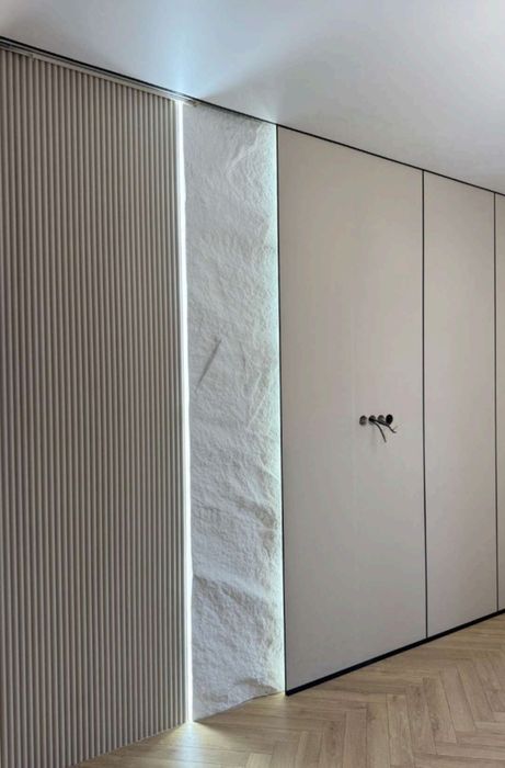 Установка бамбуковых панелей