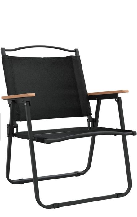 Къмпинг стол/Сгъваем от плат ЧЕРЕН