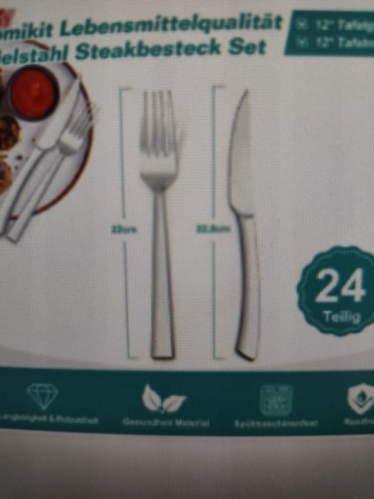 Set de 24 piese 12 furculițe și 12 cuțite