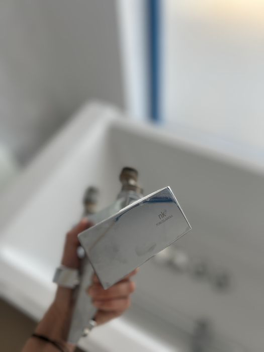 Set duș NK by Porcelanosa original – baterie + bară + pară + furtun – noi