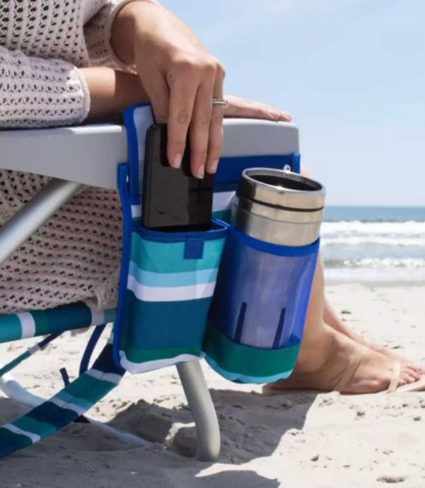 Промоция !!!Плажен стол шезлонг и раница 5 в 1.