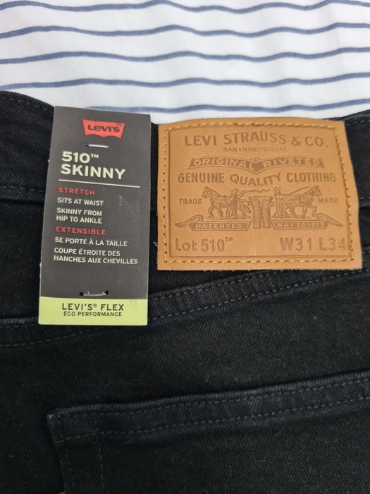 Blugi Barbati Levi's 510 Skinny 31/34 Black Leaf Noi