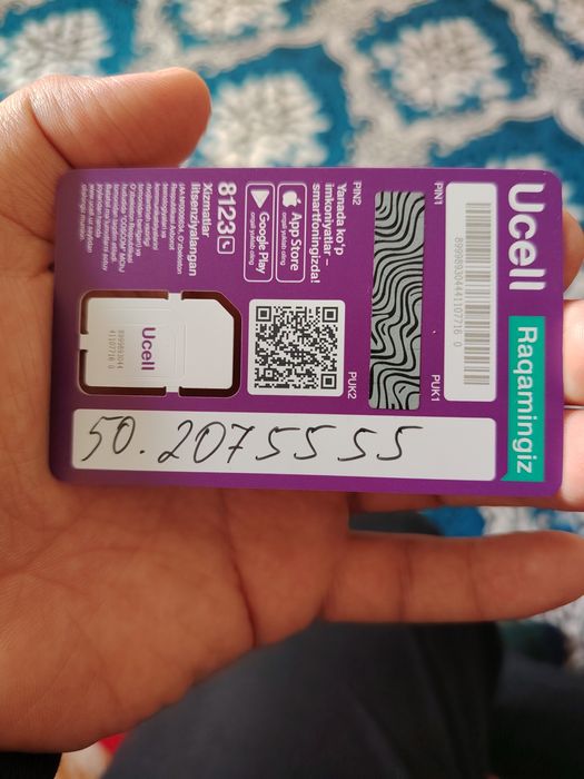 Ucell 50_207_55_55 nomer sotuvda