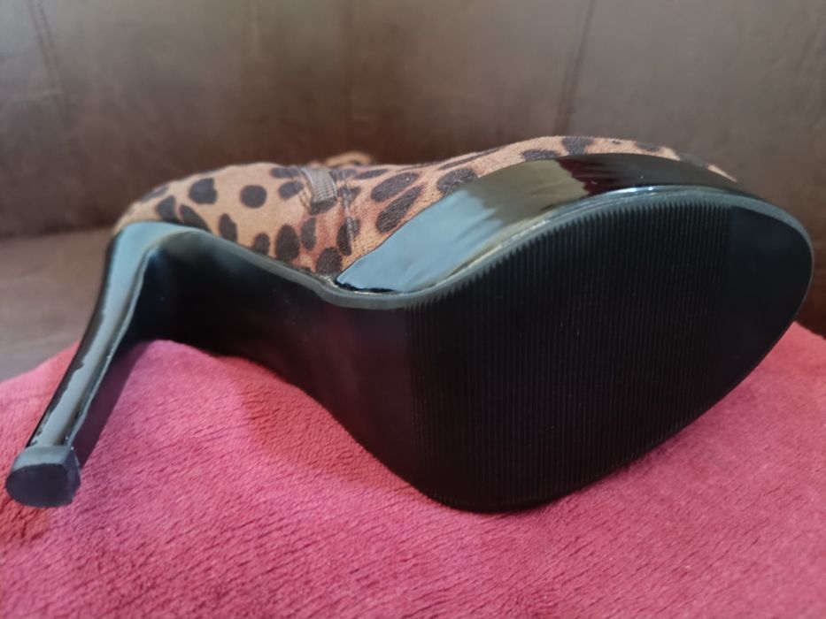 Cizme dama imblanite model leopard