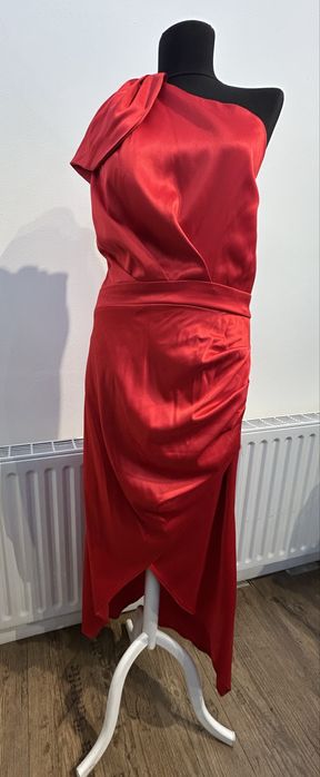Rochie ocazie satin rosu