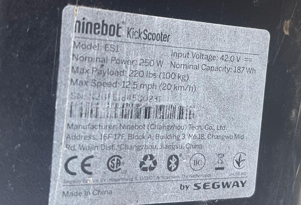 Ninebot KickScooter ES1 Amanet BKG