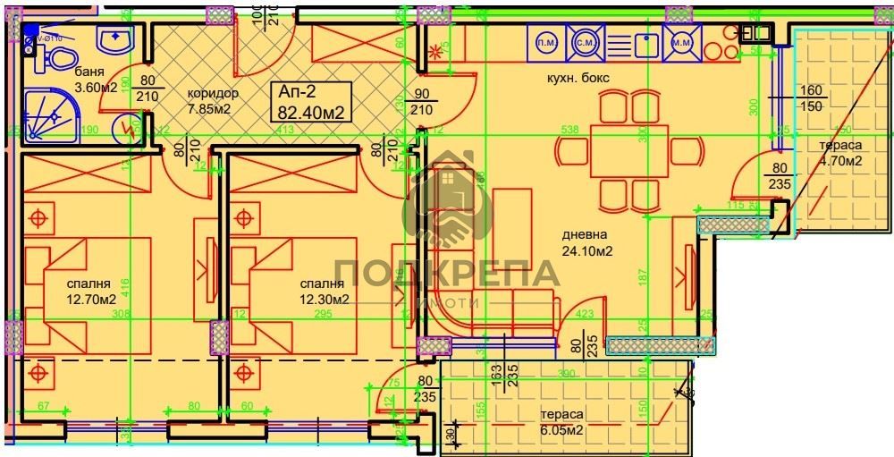 Продава се Тристаен апартамент в Асеновград - 97 кв.м за 847 €/кв.м - Снимка #1