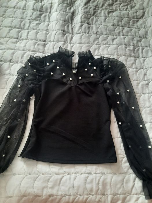 Официална блуза с перлички