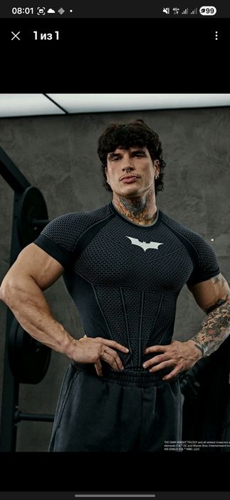 Футболка рашгард. Rashguard. YoungLA Batman. 100% original